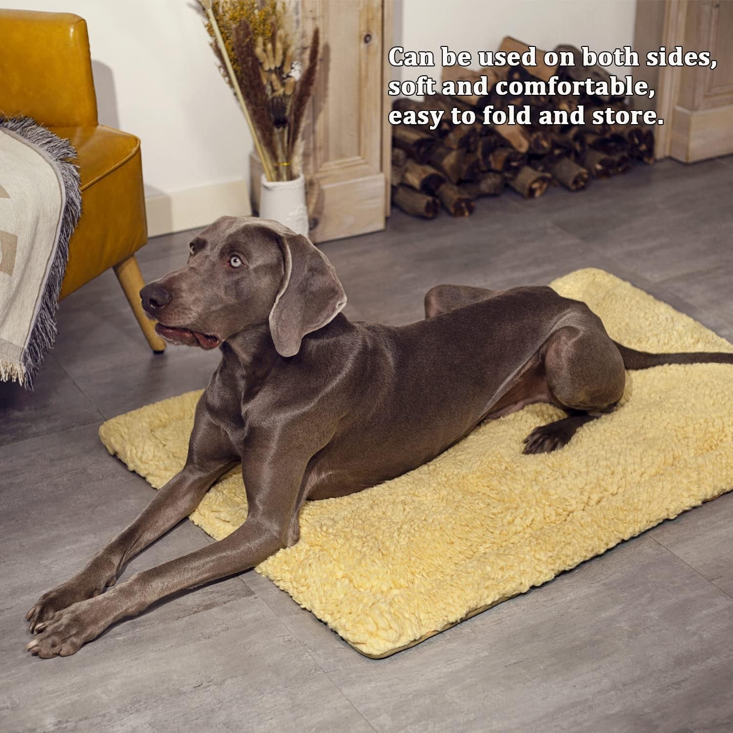 Dog Crate Bed,Dog Pad for Large Dogs,Machine Washable Dog Bed,Dog Mats for Sleeping,Car Dog Blanket with Storage Rope,Dog Mat for Sleeping Is Suitable for Indoor and Outdoor Use.