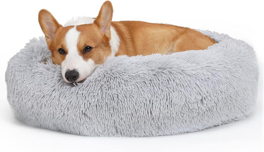 Dog Bed Large Size Dog Orthopedic Calming round Large Breed Dog Bed Fluffy Washable 39 Inches