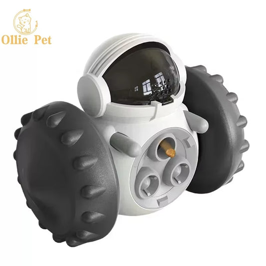 Dog Treat Toy Interactive Tumbler Robot Slow Food Feeder Puppy Cat Snack Treat Dispenser Dog Supplies for Pet Dogs IQ Training