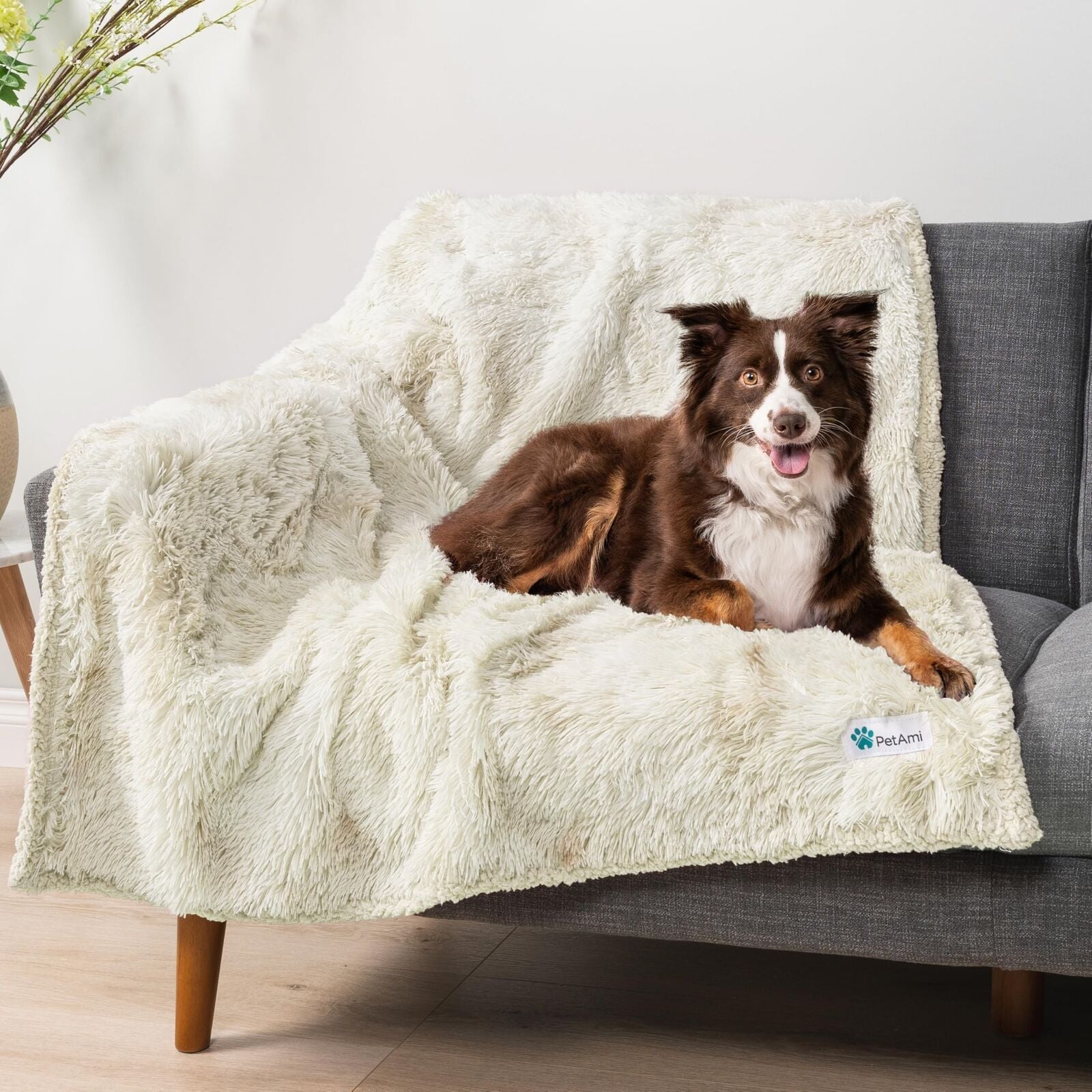 Petami Waterproof Dog Blanket for Large Dog, Calming Pet Blanket Bed Couch Co...